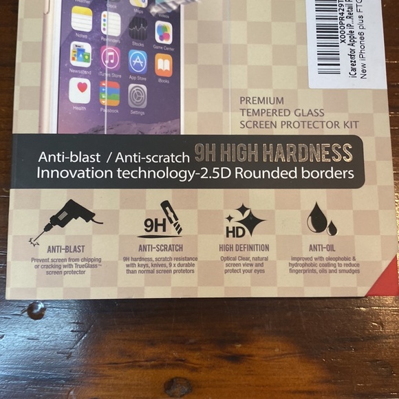 NIB TrueGlass Pro screen protection kit iPhone 6 Plus FTHWx1 clear anti scratch - Picture 4 of 9